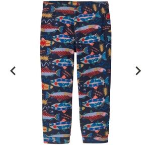 Patagonia micro d fleece pants in salmon energy